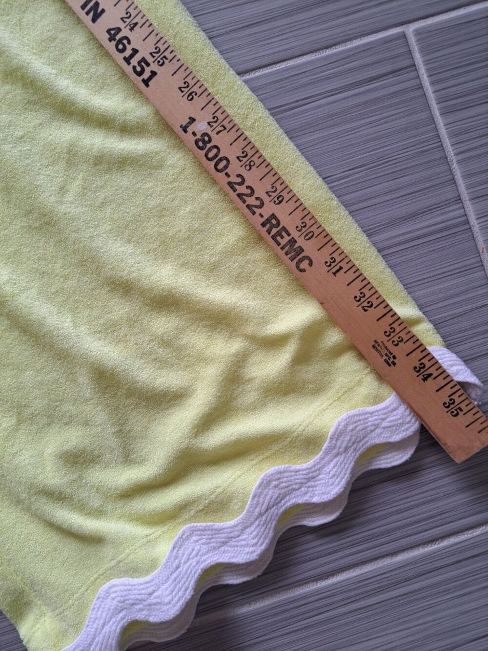 New Jordan Set Terry Lemon Crop Top & Pants Elastic Waist Rickrack Details Large - Picture 7 of 9